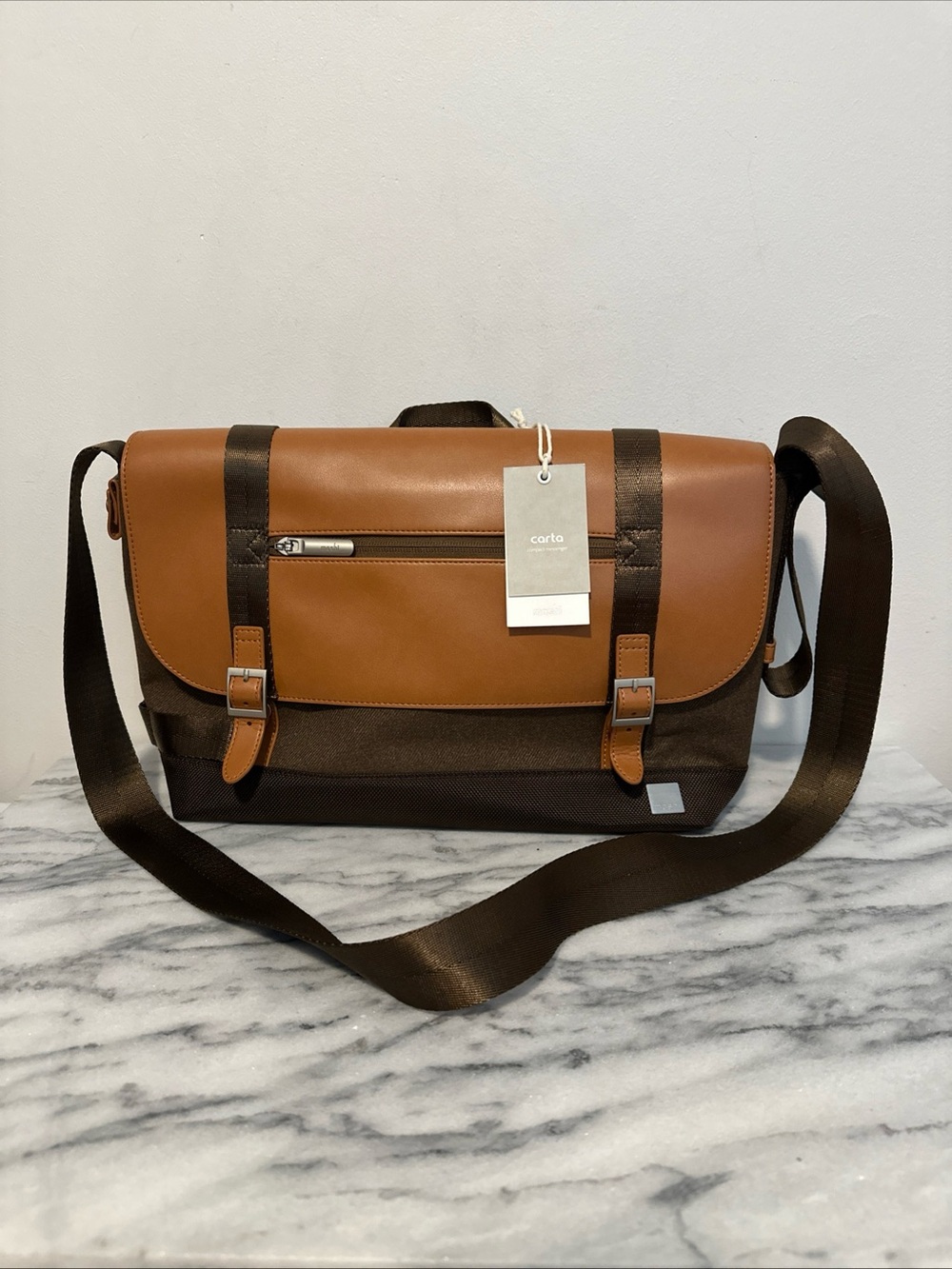 Moshi Carta 13-Inch Laptop Messenger Bag - Vintage Brown Brand New With Tags